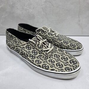Etnies Corby Women's Shoes Size 9.5 Tan Black Geometric Pattern Lace Up Sneakers